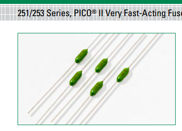 251 系列 - PICO® II特快熔断超小型轴向引线式保险丝