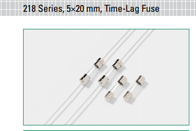 218 系列 - 符合IEC规范的5x20mm延时型玻璃管保险丝